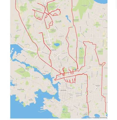 Strava art owl