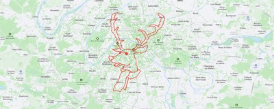 Strava art reindeer Paris