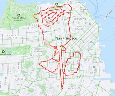 Strava art rose