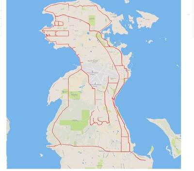Strava art sea creature